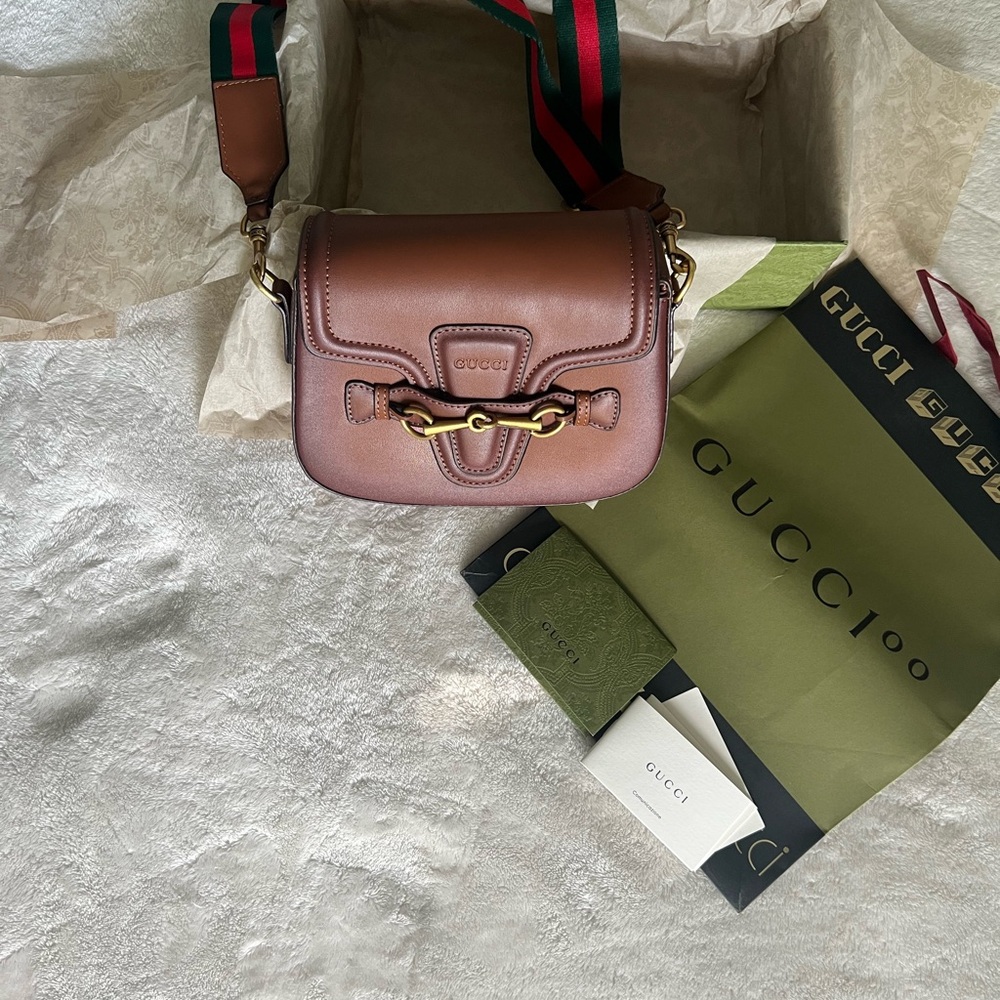 Gucci lady web shoulder bag (brown)